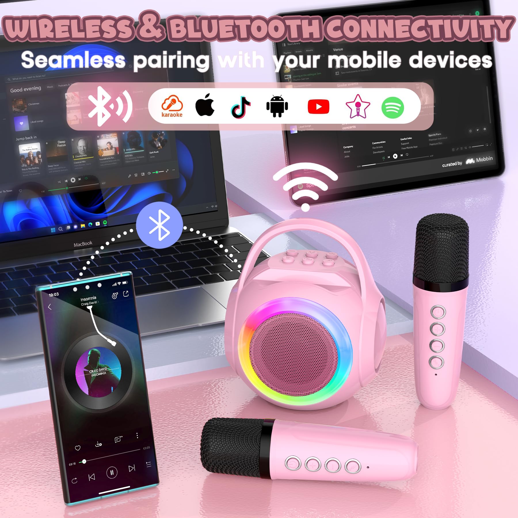 Foto 4 pulgar | Máquina De Karaoke Hockvill Mini Para Niños Con Micrófono Bluetooth - Venta Internacional.