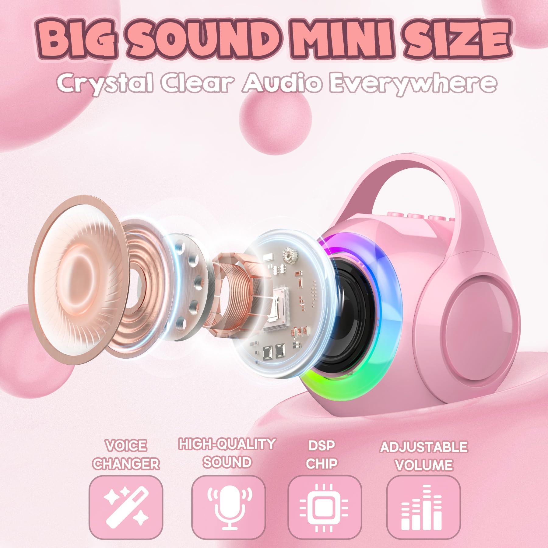 Foto 5 pulgar | Máquina De Karaoke Hockvill Mini Para Niños Con Micrófono Bluetooth - Venta Internacional.