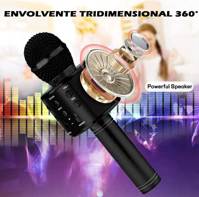 Foto 3 pulgar | Micrófono Xtellar Bocina Karaoke Destacado Con Cambiadores De Voz  Usb Y Bluetooth Para Niños Entusiastas De Cantar