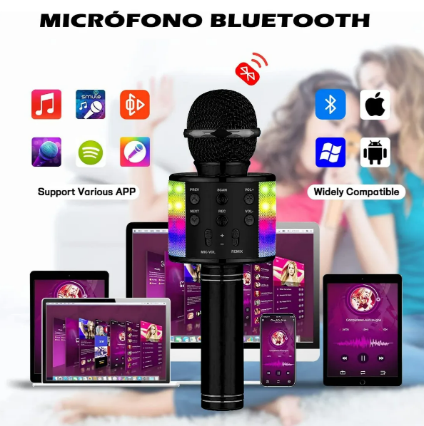 Foto 4 pulgar | Micrófono Xtellar Bocina Karaoke Destacado Con Cambiadores De Voz  Usb Y Bluetooth Para Niños Entusiastas De Cantar