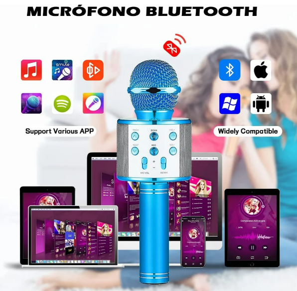 Foto 4 pulgar | Micrófono Xtellar Bocina Karaoke Destacado Con Cambiadores De Voz  Usb Y Bluetooth Para Niños Entusiastas De Cantar