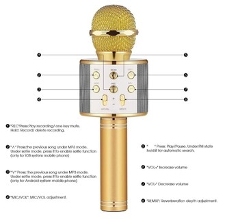 Foto 4 | Micrófono Xtellar Bocina Karaoke Destacado Con Cambiadores De Voz Usb Y Bluetooth Para Niños Entusiastas De Cantar