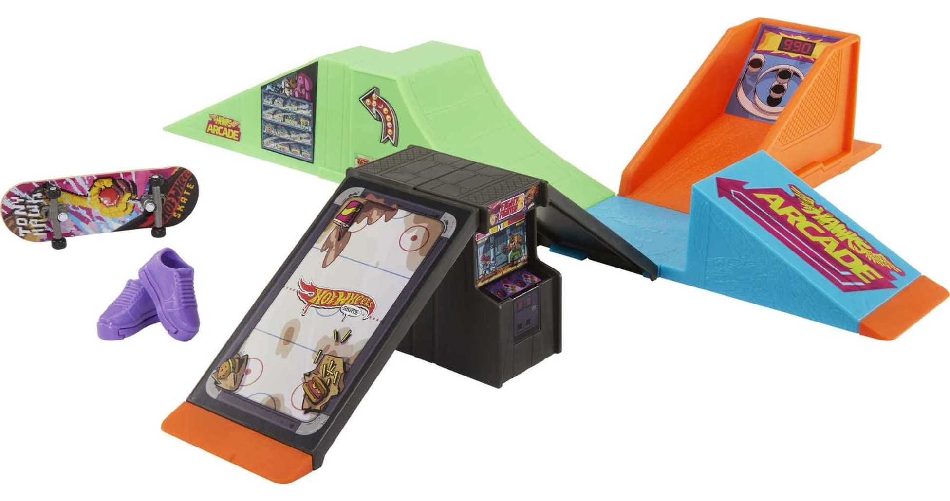 Foto 2 pulgar | Venta Internacional - Set de Juego Skate Arcade Skatepark Hot Wheels Tony Hawk Patinetas de Dedos
