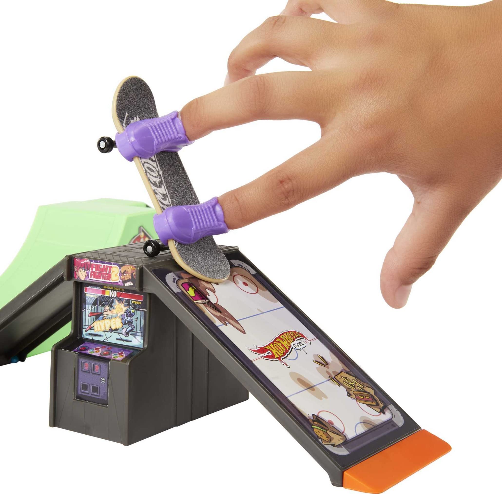 Foto 3 pulgar | Venta Internacional - Set de Juego Skate Arcade Skatepark Hot Wheels Tony Hawk Patinetas de Dedos