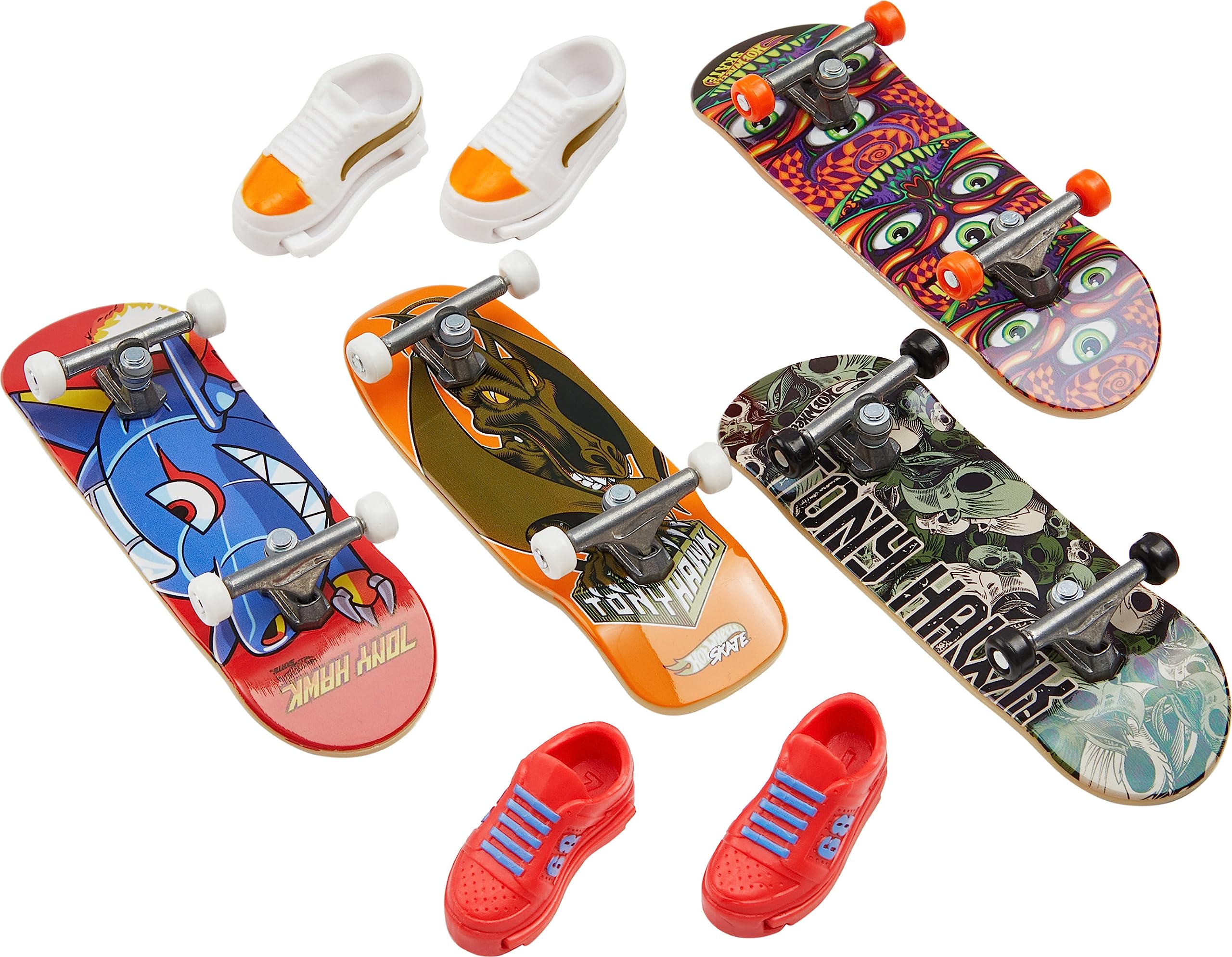 Venta Internacional - Patinetas de Dedos Hot Wheels Tony Hawk con Zapatillas de Skate
