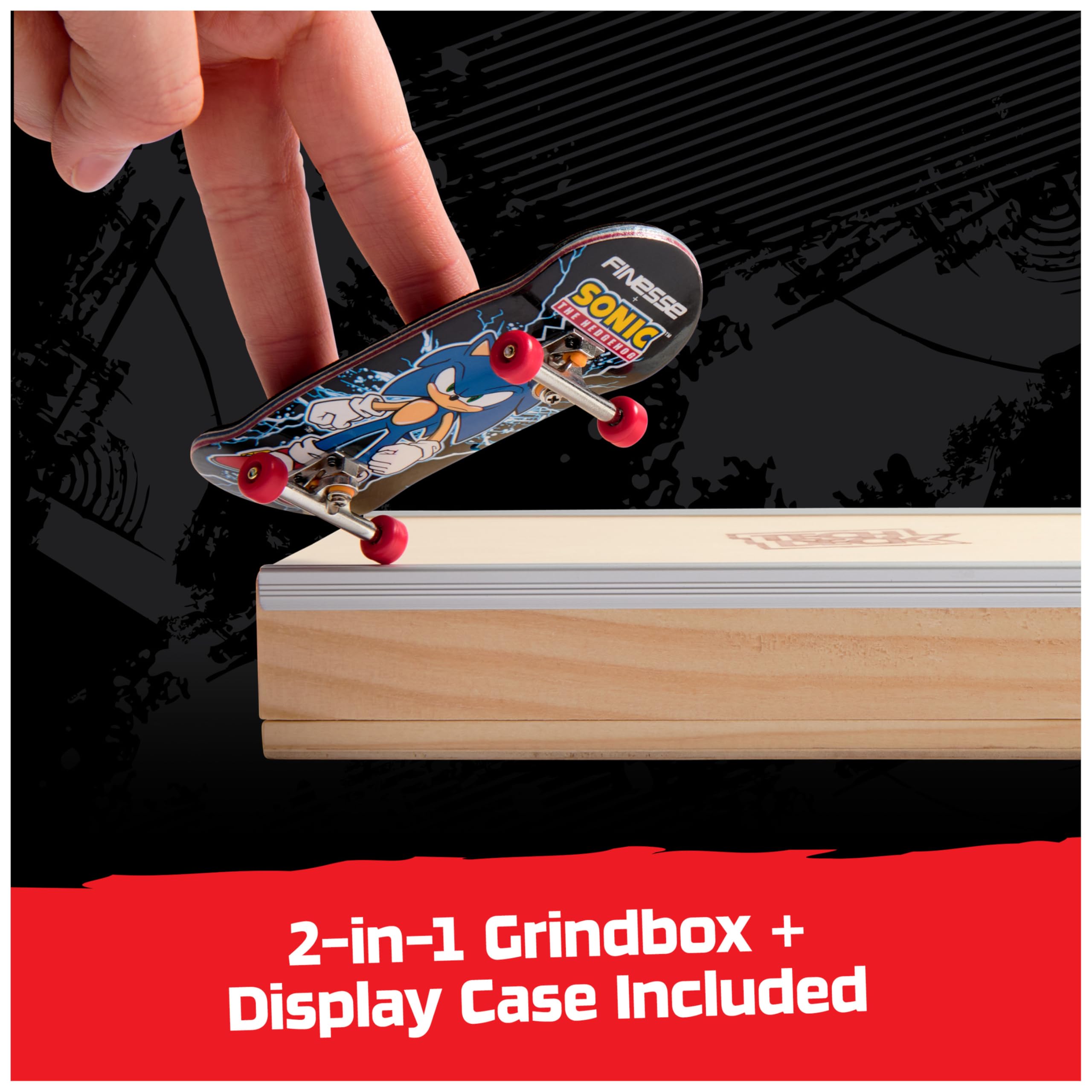 Foto 6 pulgar | Finger Board Tech Deck Finesse X Sonic The Hedgehog Pro Series - Venta Internacional.