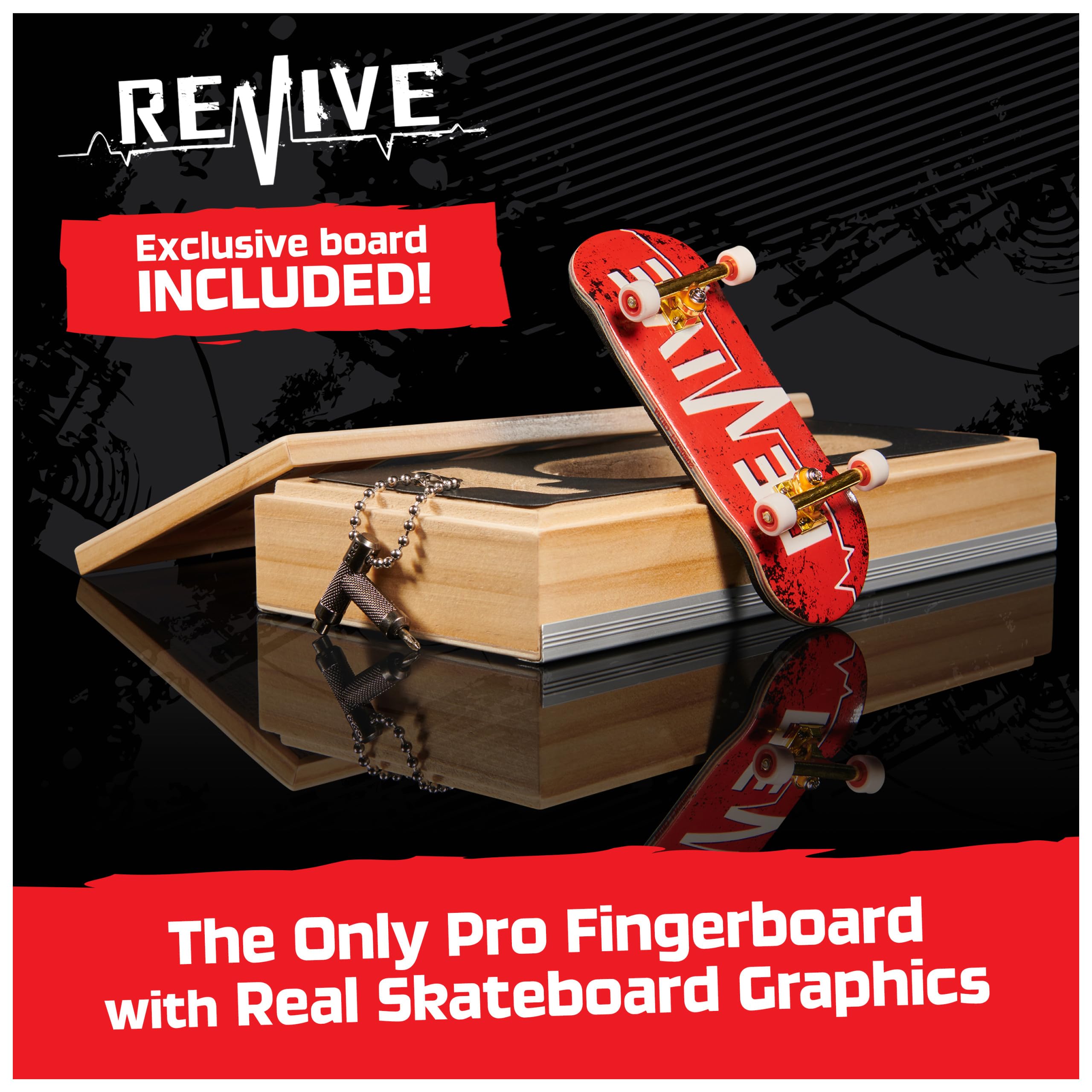 Foto 3 pulgar | Monopatín Finger Tech Deck Revive Pro Series Con Almacenamiento 6+ - Venta Internacional.