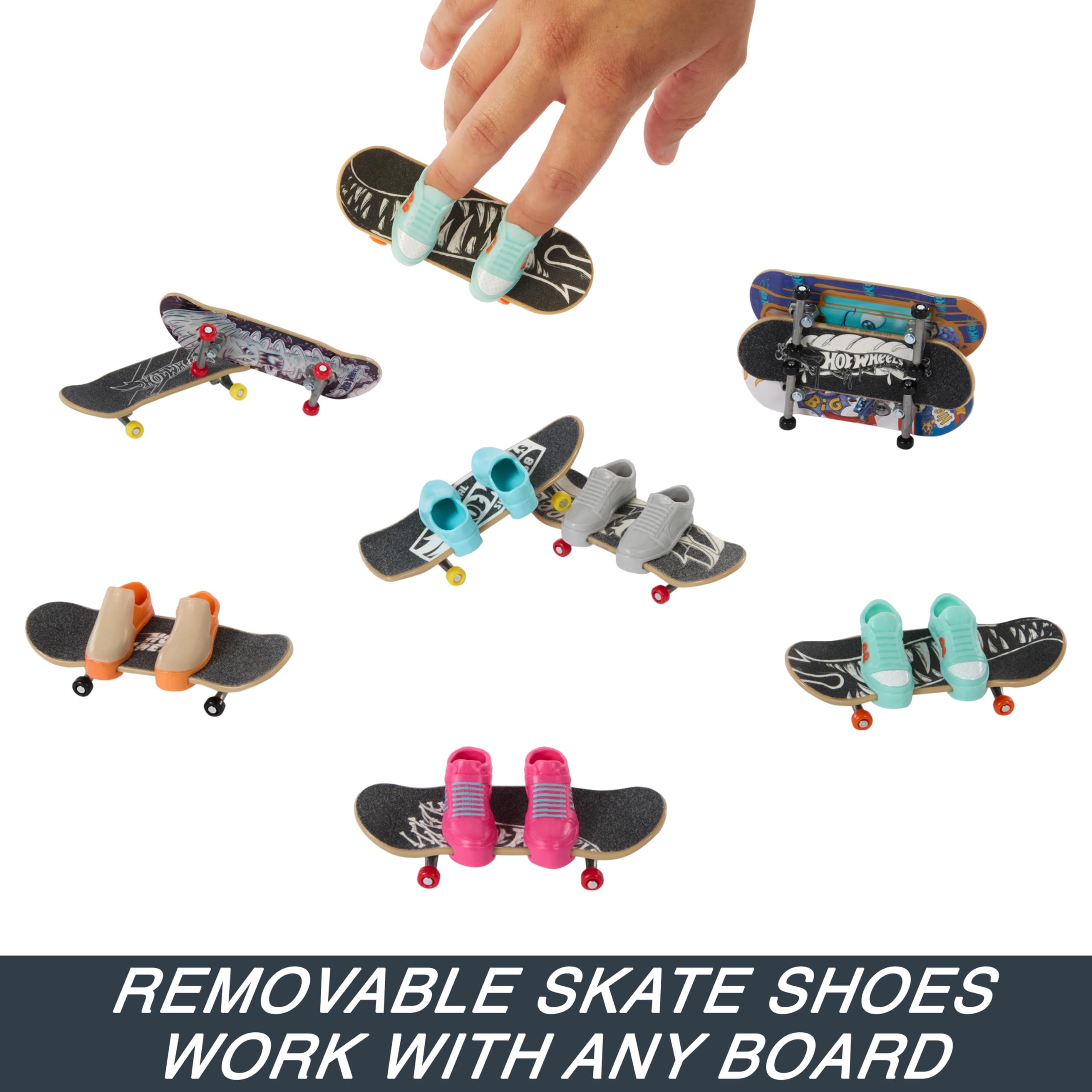 Foto 6 pulgar | Set De Diapasones Para Skate Hot Wheels, Paquete De 10 Con 5 Pares De Zapatos - Venta Internacional.