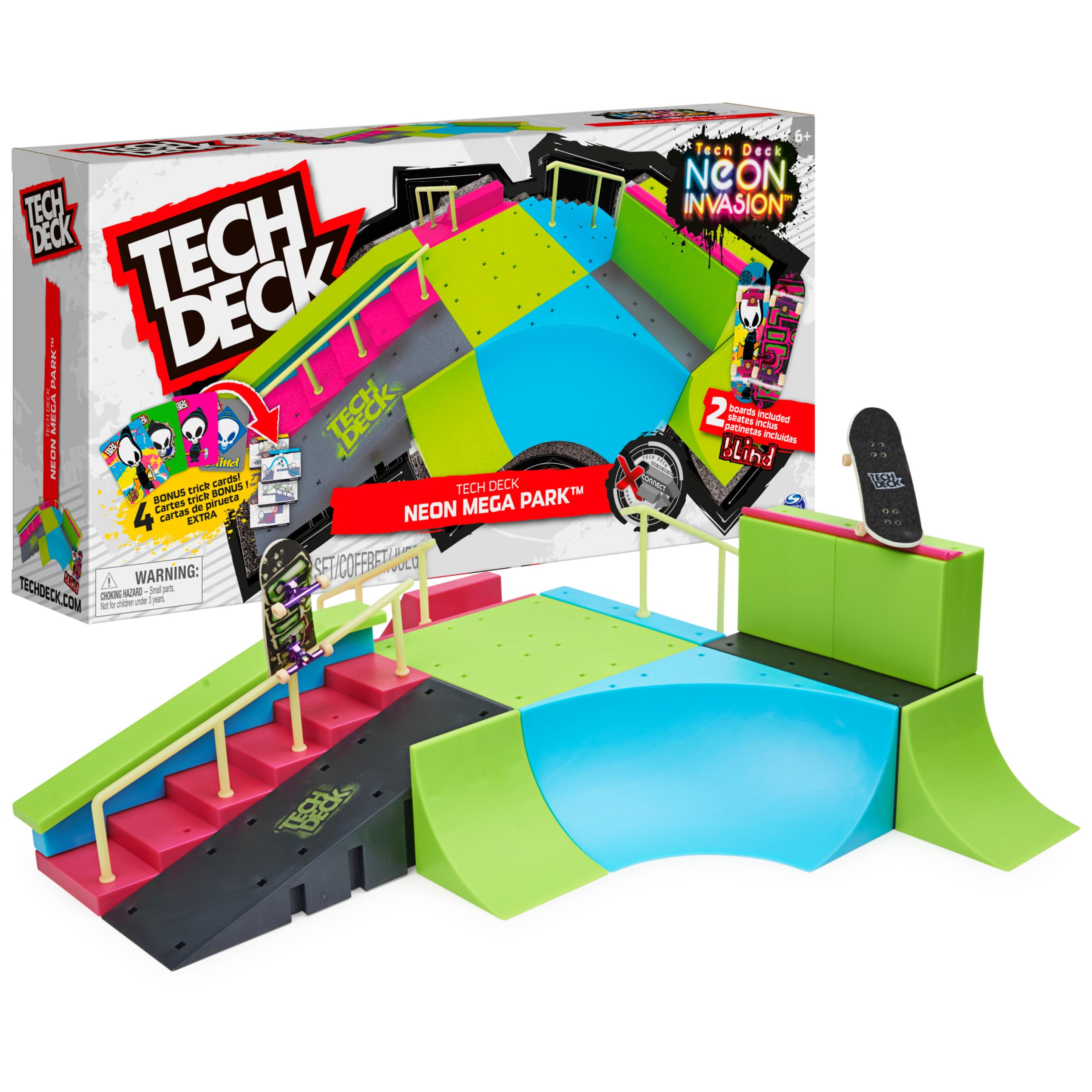 Set De Rampa Para Skate Tech Deck Neon Mega Park X-connect - Venta Internacional.