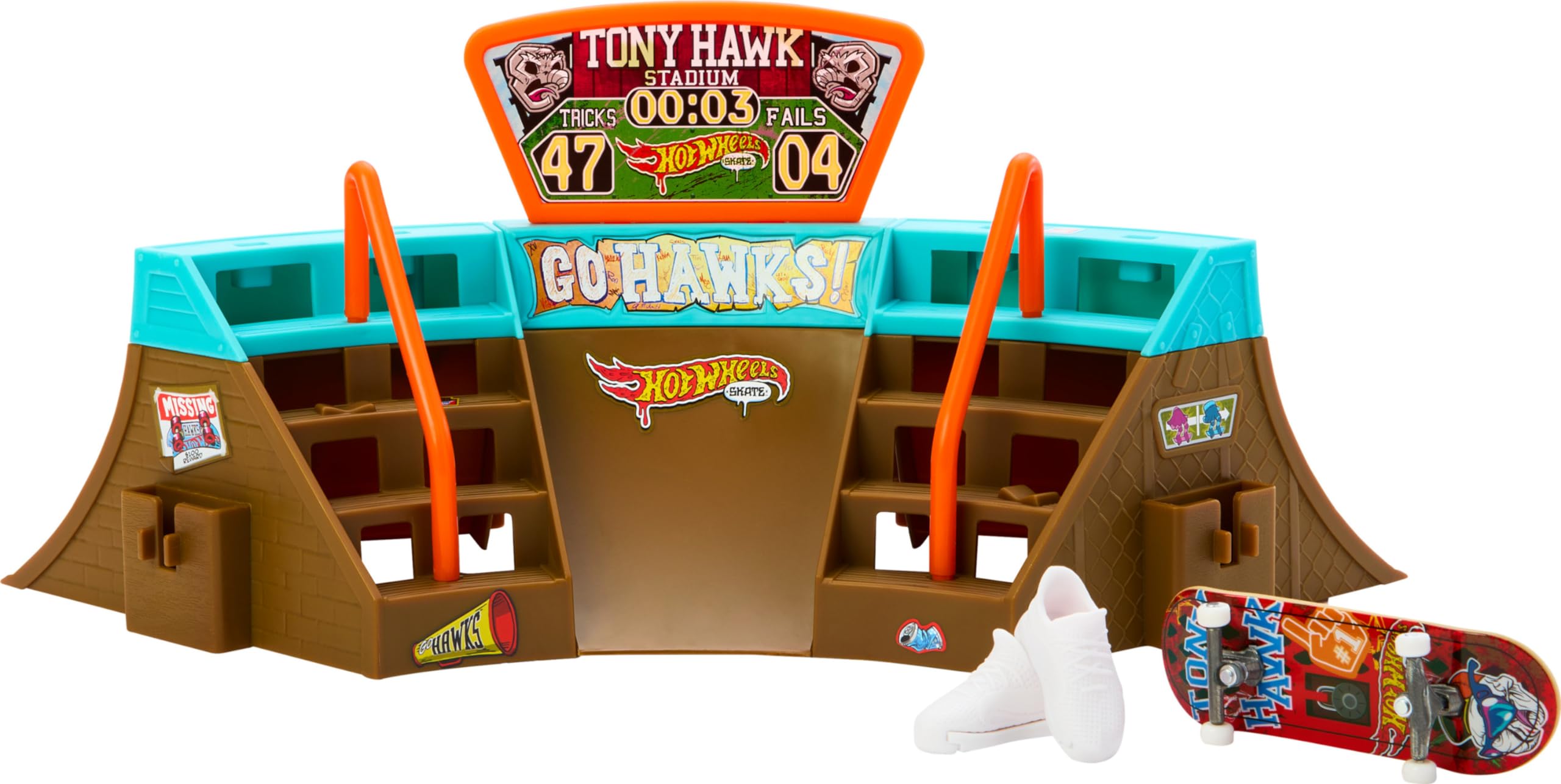 Foto 6 | Set De Juego Hot Wheels Tony Hawk Para Estadio De Patinaje Con Diapasón - Venta Internacional.