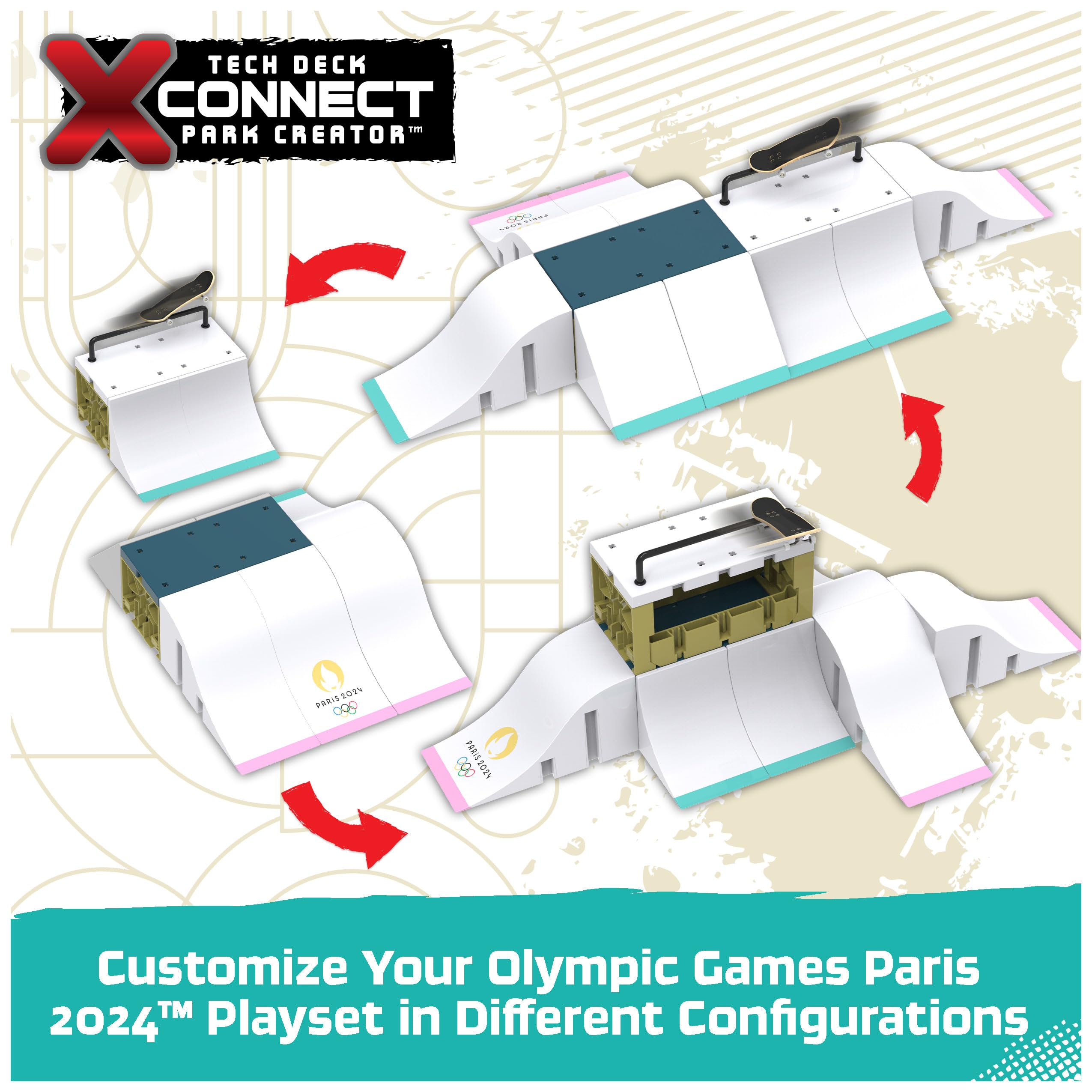 Foto 2 | Playset Tech Deck Para Los Juegos Olímpicos De París 2024 Con Diapasón - Venta Internacional.