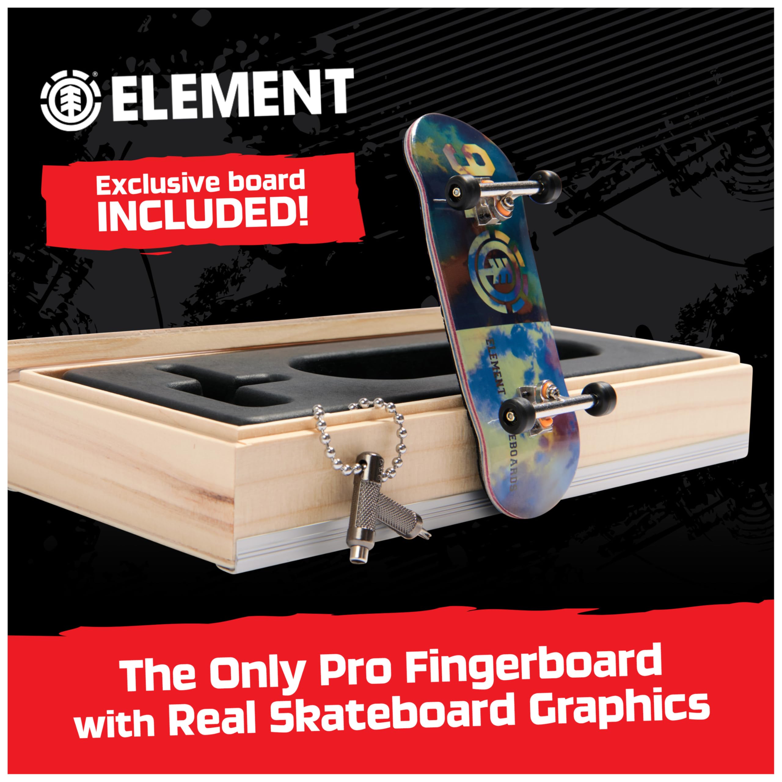Foto 3 pulgar | Monopatín Finger Tech Deck Element Pro Series Con Almacenamiento - Venta Internacional.