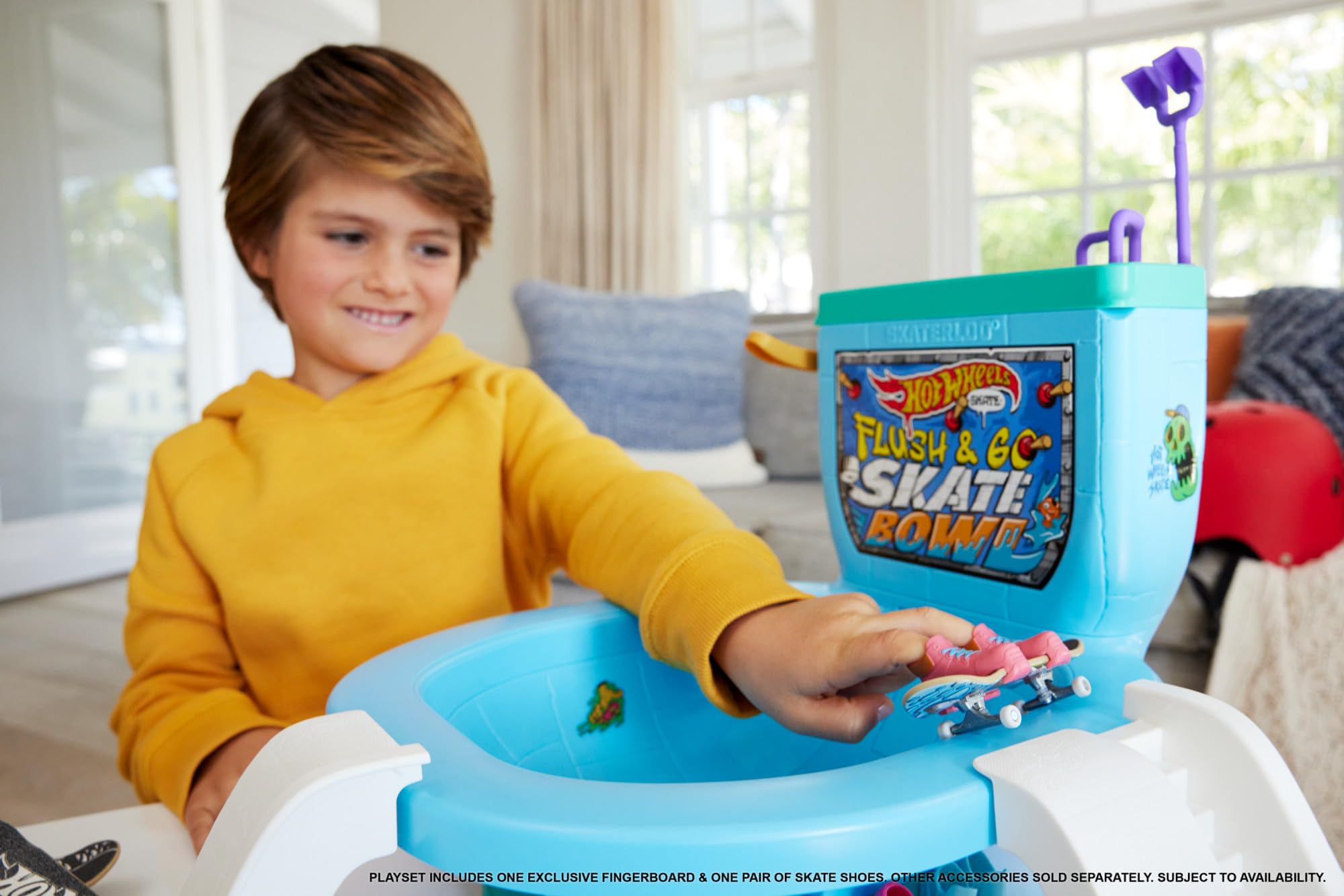 Foto 2 | Set De Inodoro Skate Fingerboard Hot Wheels - Venta Internacional.