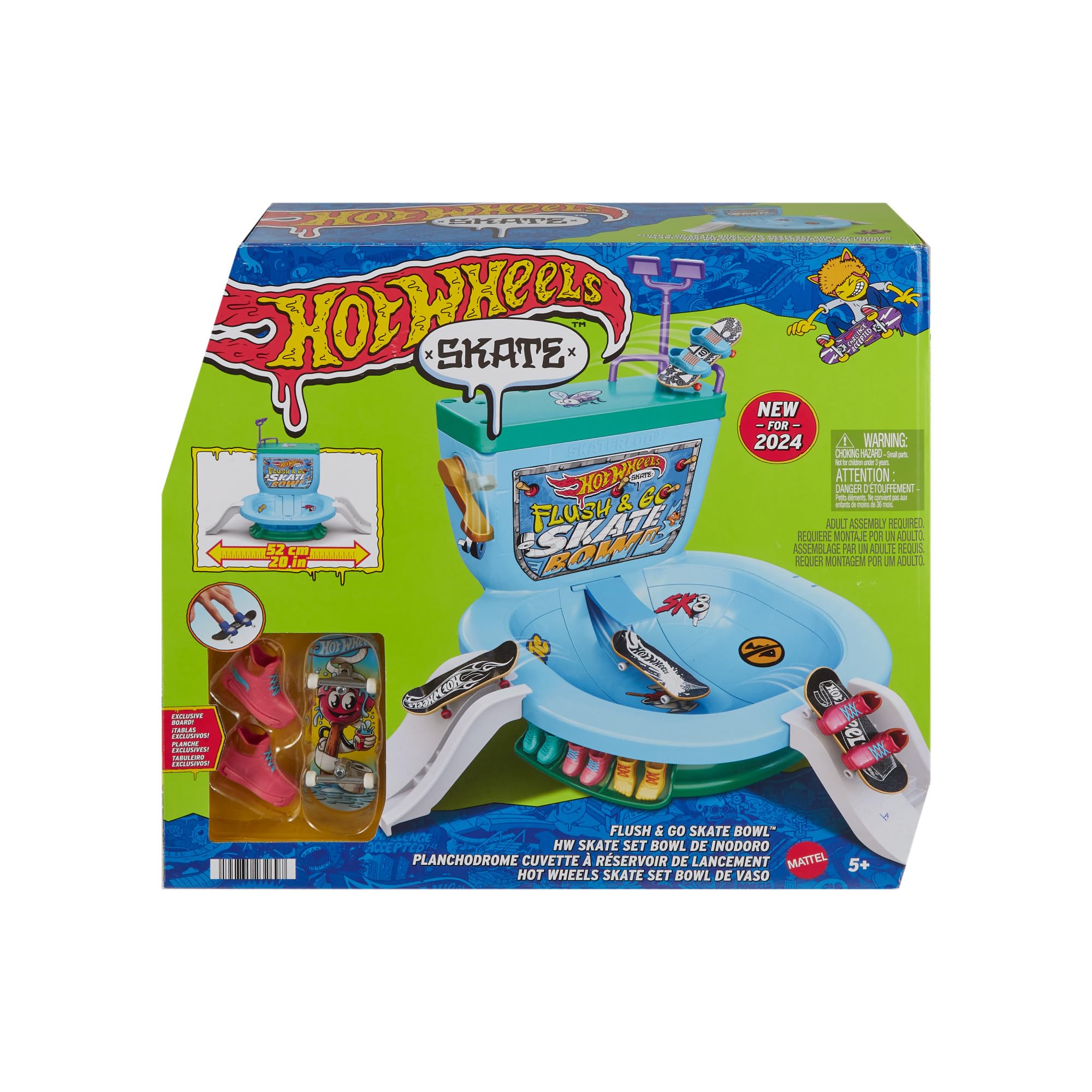 Foto 7 pulgar | Set De Inodoro Skate Fingerboard Hot Wheels - Venta Internacional.