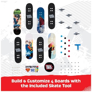 Foto 3 | Mini Monopatines Tech Deck Ultra Dlx, Paquete De 4 Unidades Dc Superman - Venta Internacional.