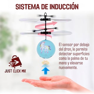 Foto 3 | Minidrón Volador por Inducción JustClick MX Pony Azul