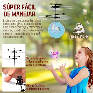 Foto 5 | Minidrón Volador por Inducción JustClick MX Pony Azul