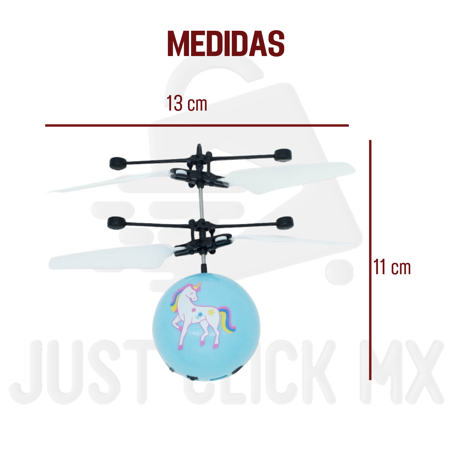 Foto 7 | Minidrón Volador por Inducción JustClick MX Pony Azul