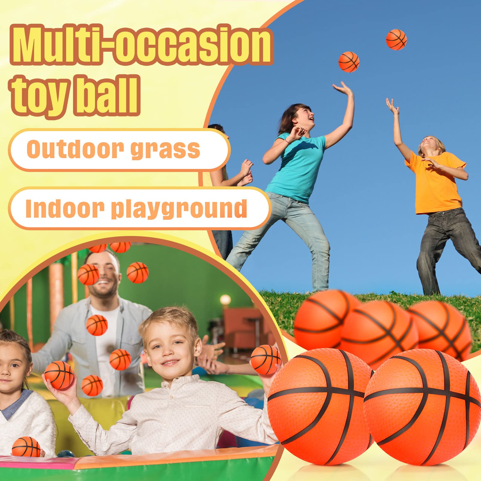 Foto 5 pulgar | Minibaloncesto Civaner de Goma Inflable 20 Piezas de 10 cm - Venta Internacional