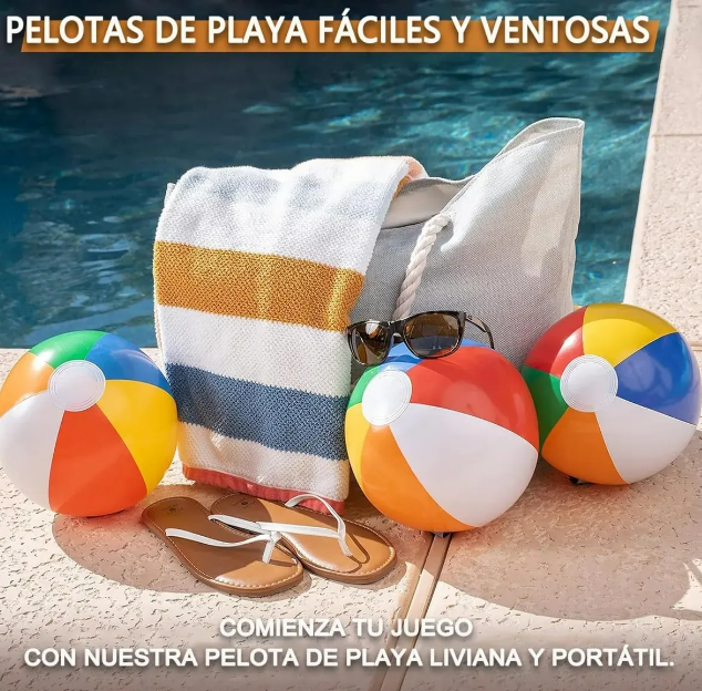 Foto 4 pulgar | Xtellar Pack De 16 Pelotas De Playa Inflables Multicolor - El Atractivo Esencial Para Tus Fiestas De Verano