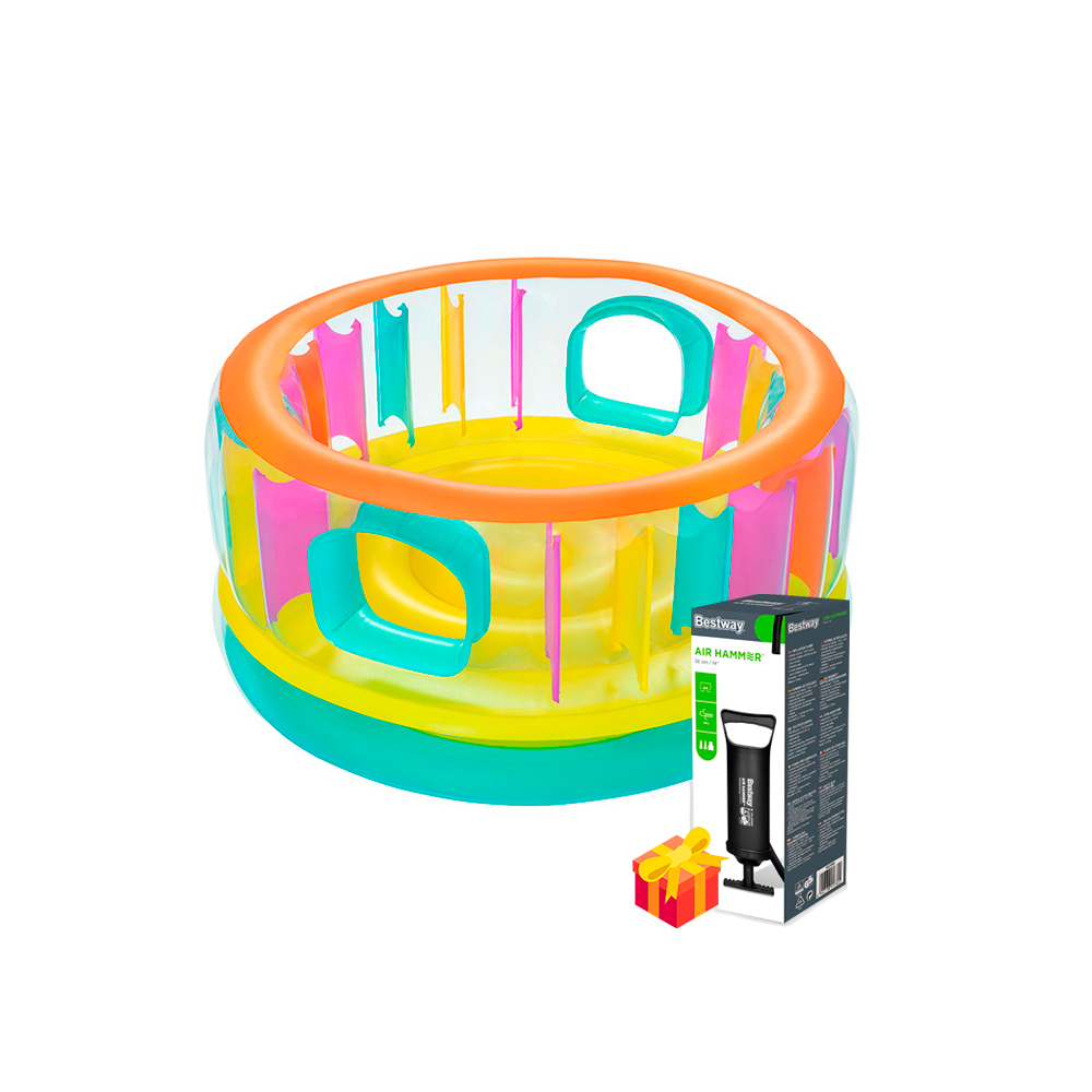 Brincolín Inflable Circular Bestway 52286 Multicolor + Bomba Incluida