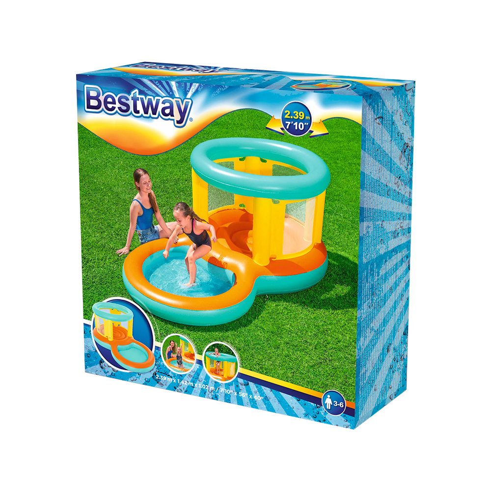 Foto 4 pulgar | Alberca Circular Bestway 52385 Inflable con Brincolín + Bomba Incluida