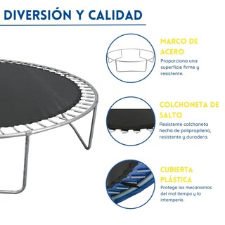 Foto 2 | Trampolín Brincolín YEI Infantil Mediano 8ft Con Red de Seguridad Para Niños