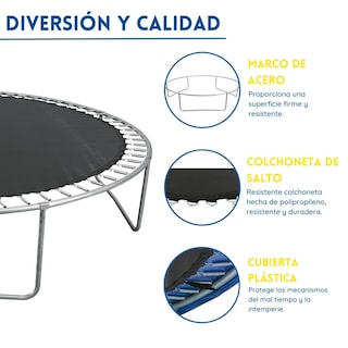 Foto 2 | Trampolín Brincolín YEI Infantil Grande 10ft con Red de Seguridad Para Niños