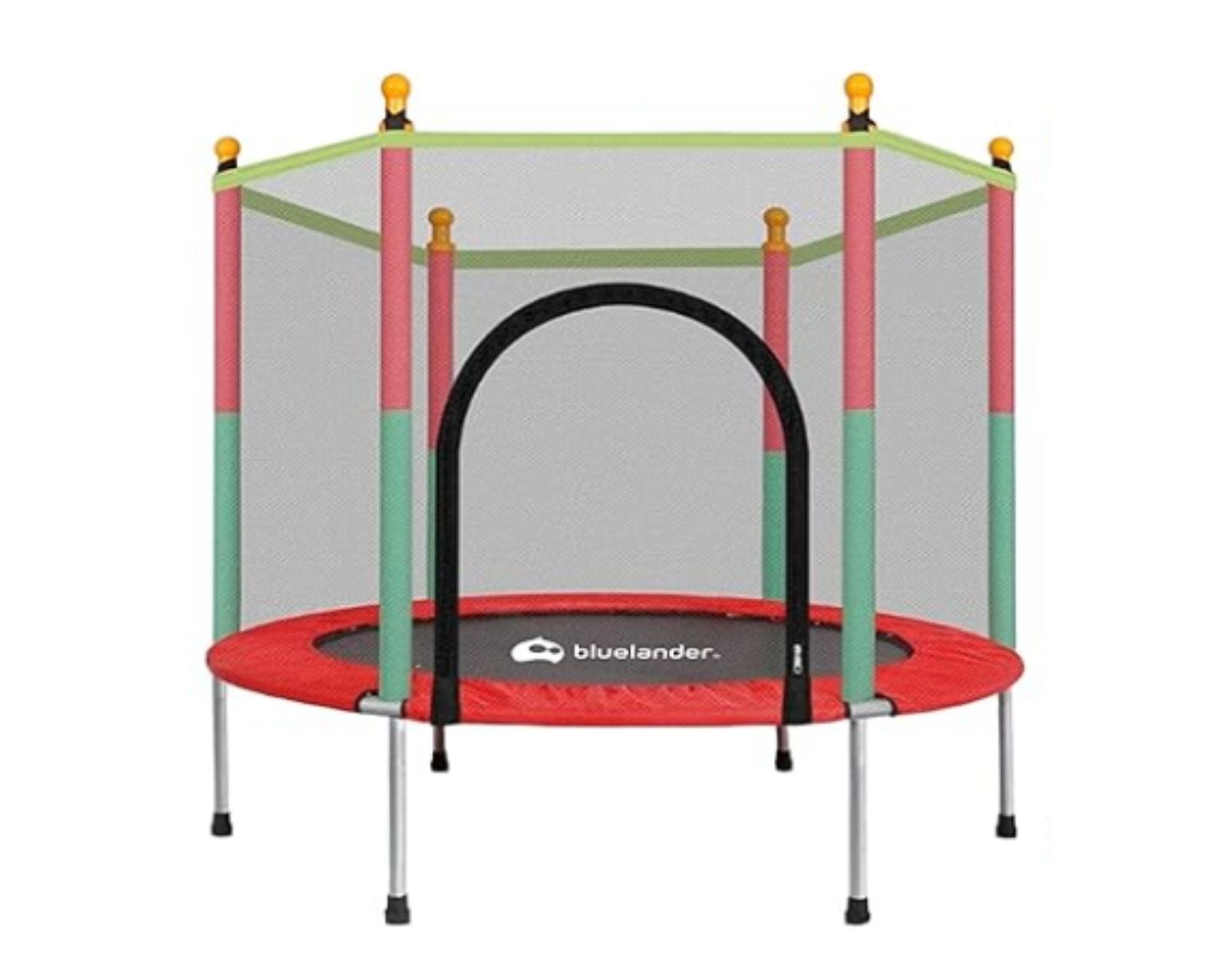 Bluelander Trampolín Brincolin Para Niños, Niñas, Red Seguridad, Resortes Reforzados, Barras Acolchadas, Trampolí