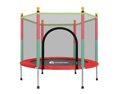 Foto 1 | Bluelander Trampolín Brincolin Para Niños, Niñas, Red Seguridad, Resortes Reforzados, Barras Acolchadas, Trampolí