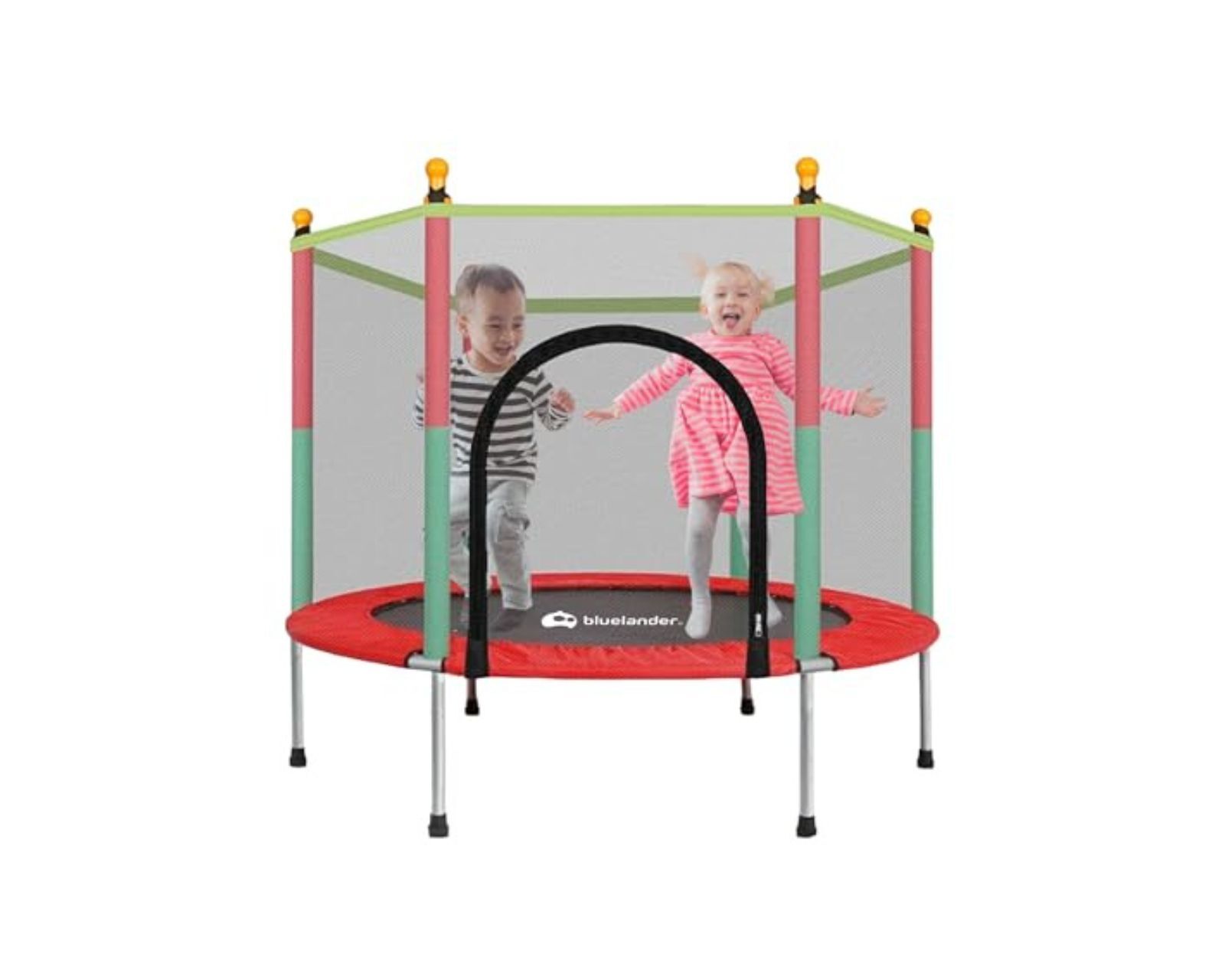 Foto 2 | Bluelander Trampolín Brincolin Para Niños, Niñas, Red Seguridad, Resortes Reforzados, Barras Acolchadas, Trampolí