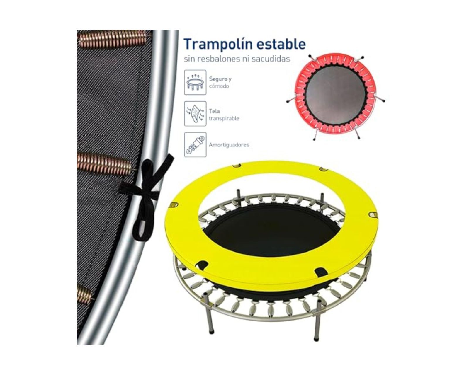 Foto 5 pulgar | Bluelander Trampolín Brincolin Para Niños, Niñas, Red Seguridad, Resortes Reforzados, Barras Acolchadas, Trampolí