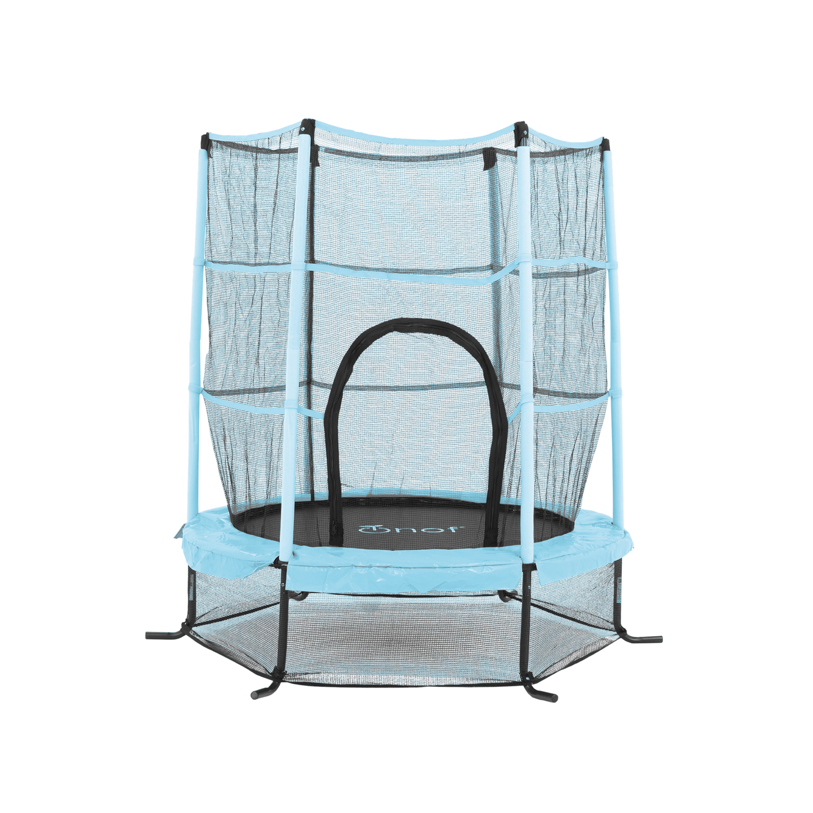 Trampolín Infantil De 1.4 Mts Onof Jmp-55 C/ Malla Protectora De 1 A 3 Años Color Azul Bebe