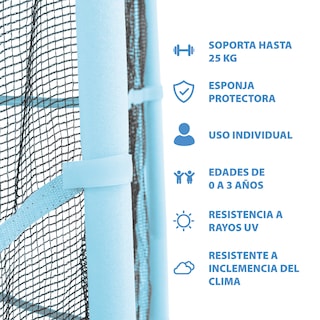 Foto 3 | Trampolín Infantil De 1.4 Mts Onof Jmp-55 C/ Malla Protectora De 1 A 3 Años Color Azul Bebe