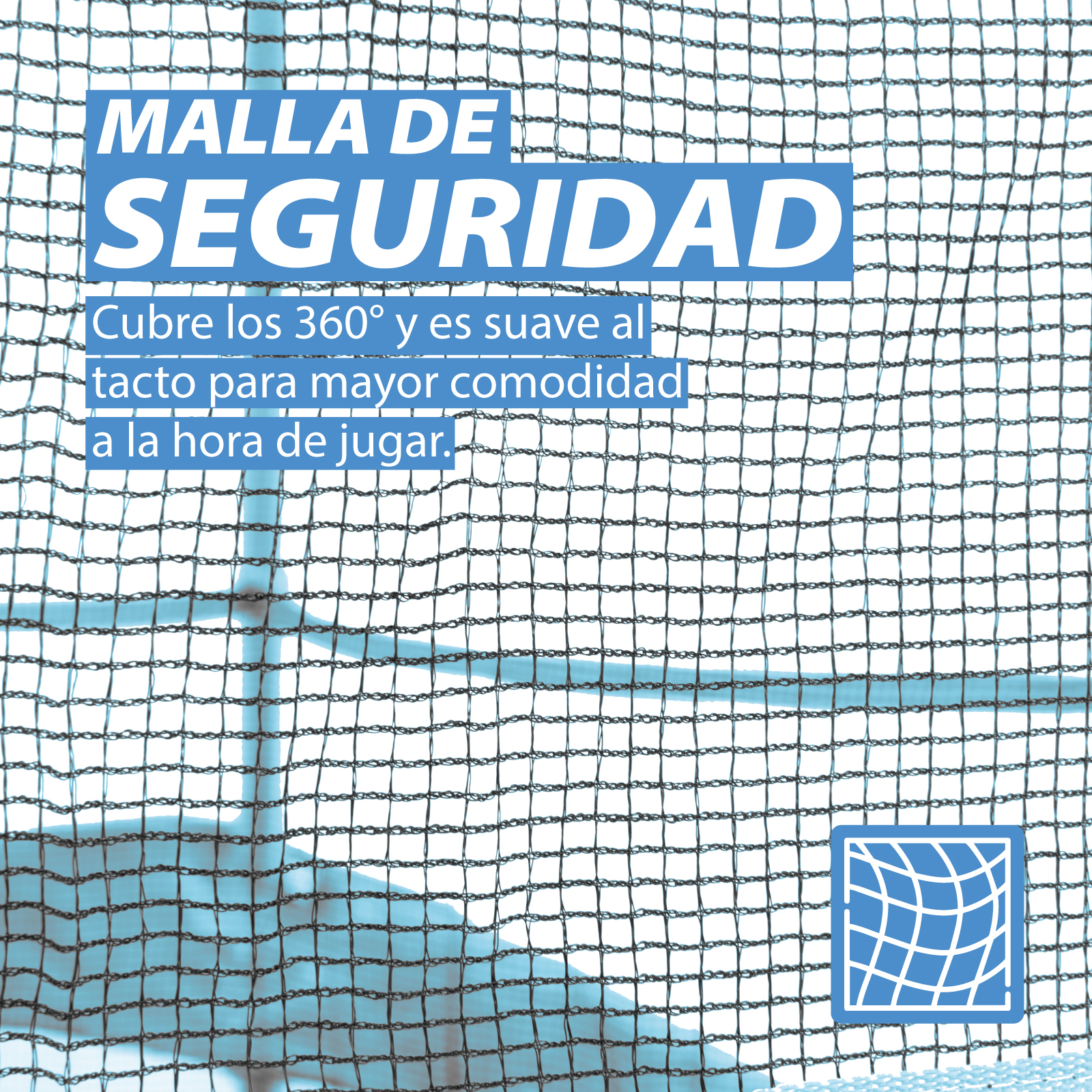 Foto 5 pulgar | Trampolín Infantil De 1.4 Mts Onof Jmp-55 C/ Malla Protectora De 1 A 3 Años Color Azul Bebe