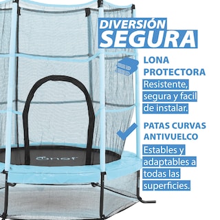 Foto 6 | Trampolín Infantil De 1.4 Mts Onof Jmp-55 C/ Malla Protectora De 1 A 3 Años Color Azul Bebe