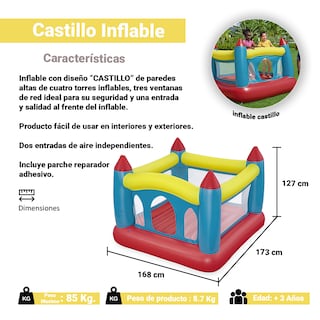 Foto 2 | Castillo Inflable Brincolin Infantil Bestway Multicolor