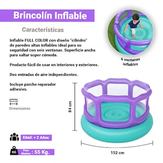 Foto 2 | Brincolin Infantil Infable Bestway Bouncer Full Color