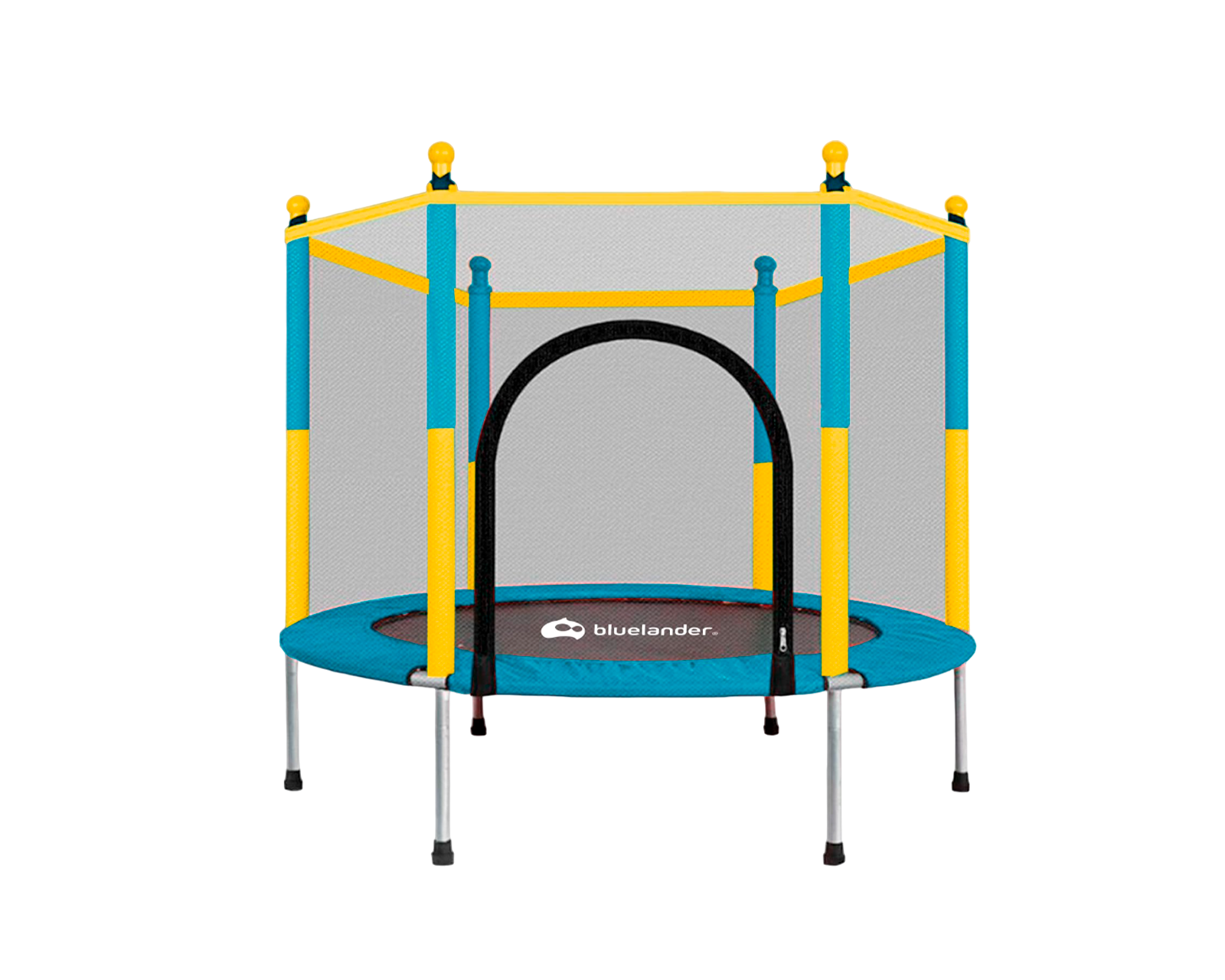 Trampolín Brincolin Para Niños Con Red Seguridad Para Uso Interiores Y Exteriores 1.40 M Azul  Bluelander