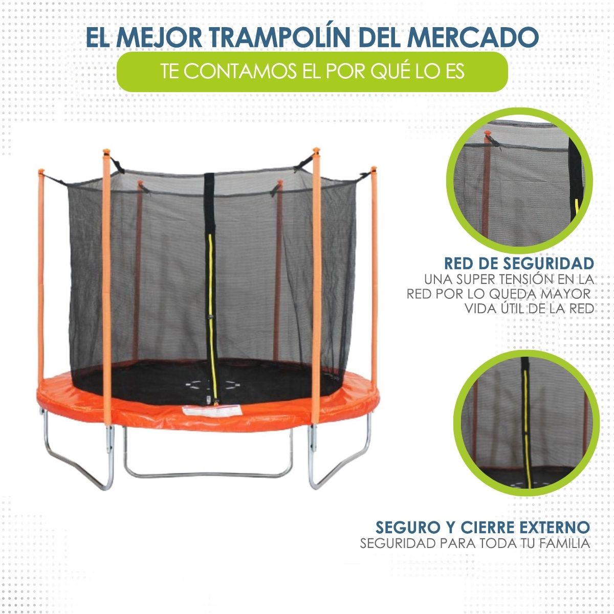 Foto 5 pulgar | Brincolin Trampolin 12 Pies Diámetro 3.66 M Con Red De Protección