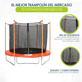 Foto 4 | Brincolin Trampolin 12 Pies Diámetro 3.66 M Con Red De Protección