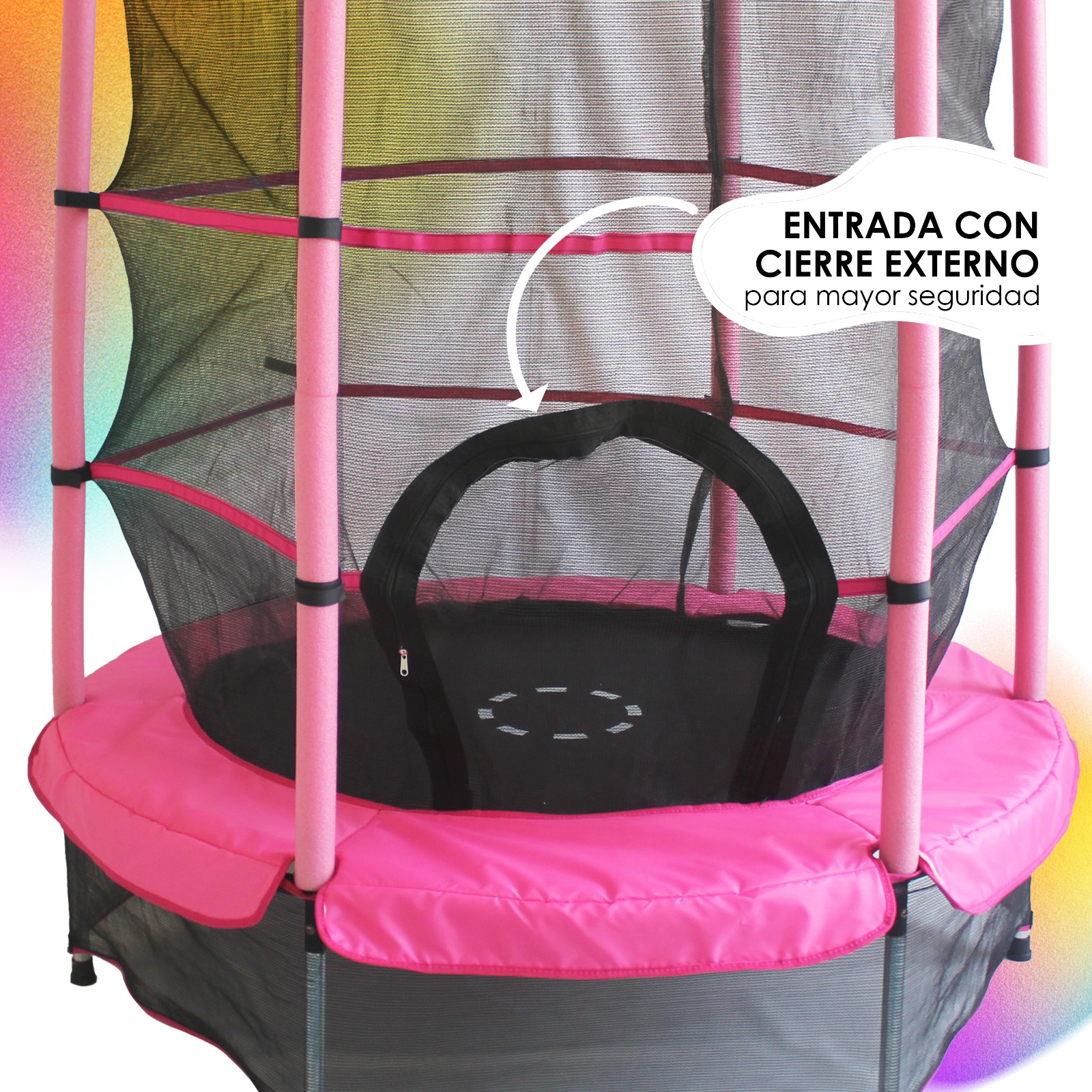 Foto 5 pulgar | Brincolin Trampolin Infantil 55 Pulgadas 1.40 M Con Malla De Seguridad Extra Reforzado