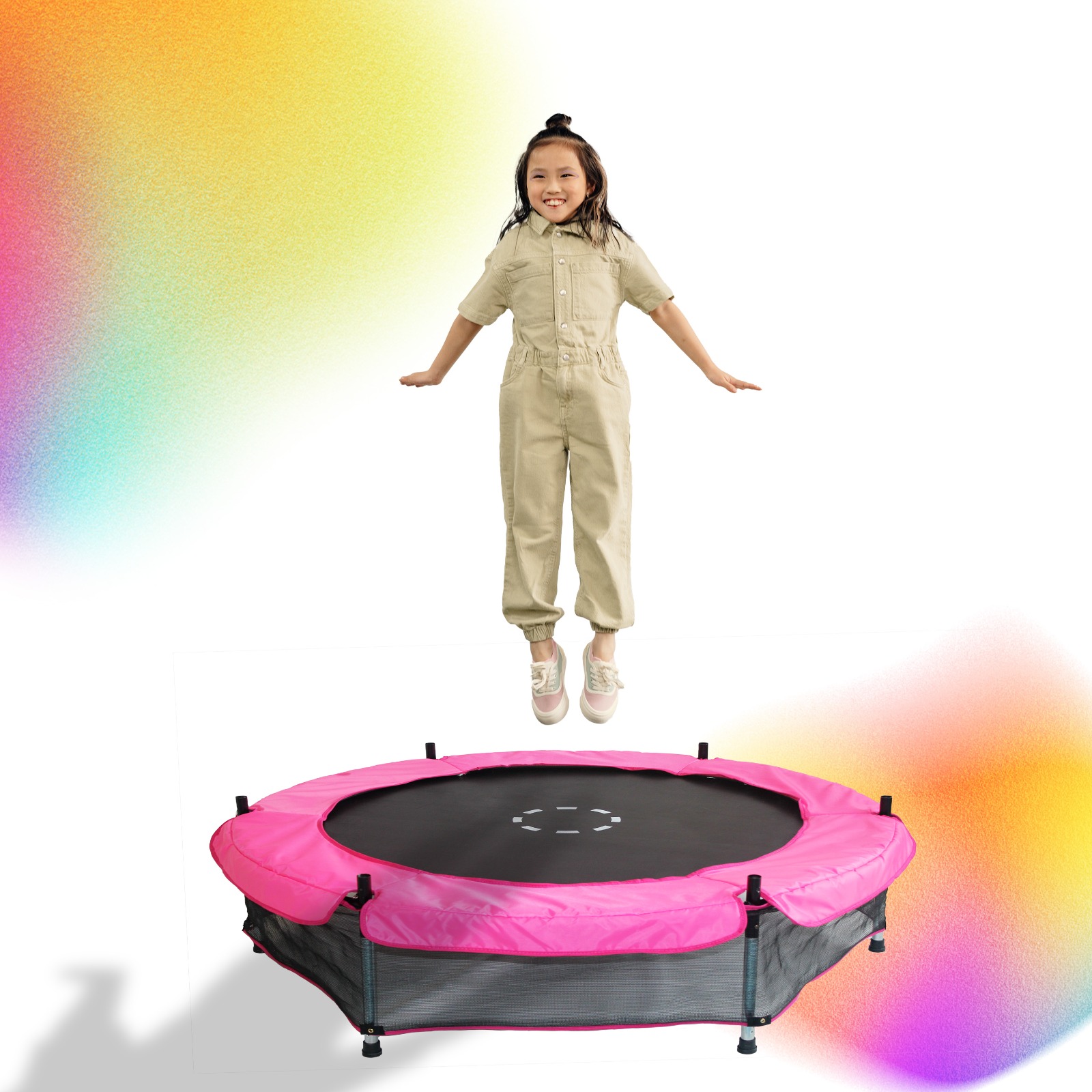 Foto 7 pulgar | Brincolin Trampolin Infantil 55 Pulgadas 1.40 M Con Malla De Seguridad Extra Reforzado