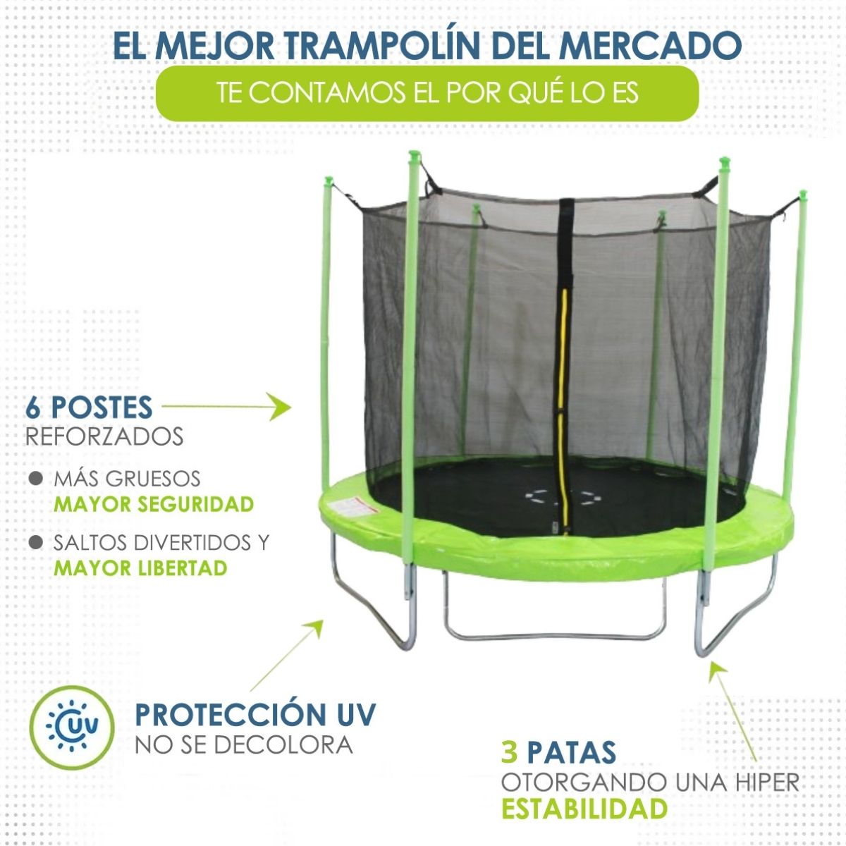 Foto 4 pulgar | Brincolin Trampolin 12 Ft Diámetro 3.66 M Con Red De Protección