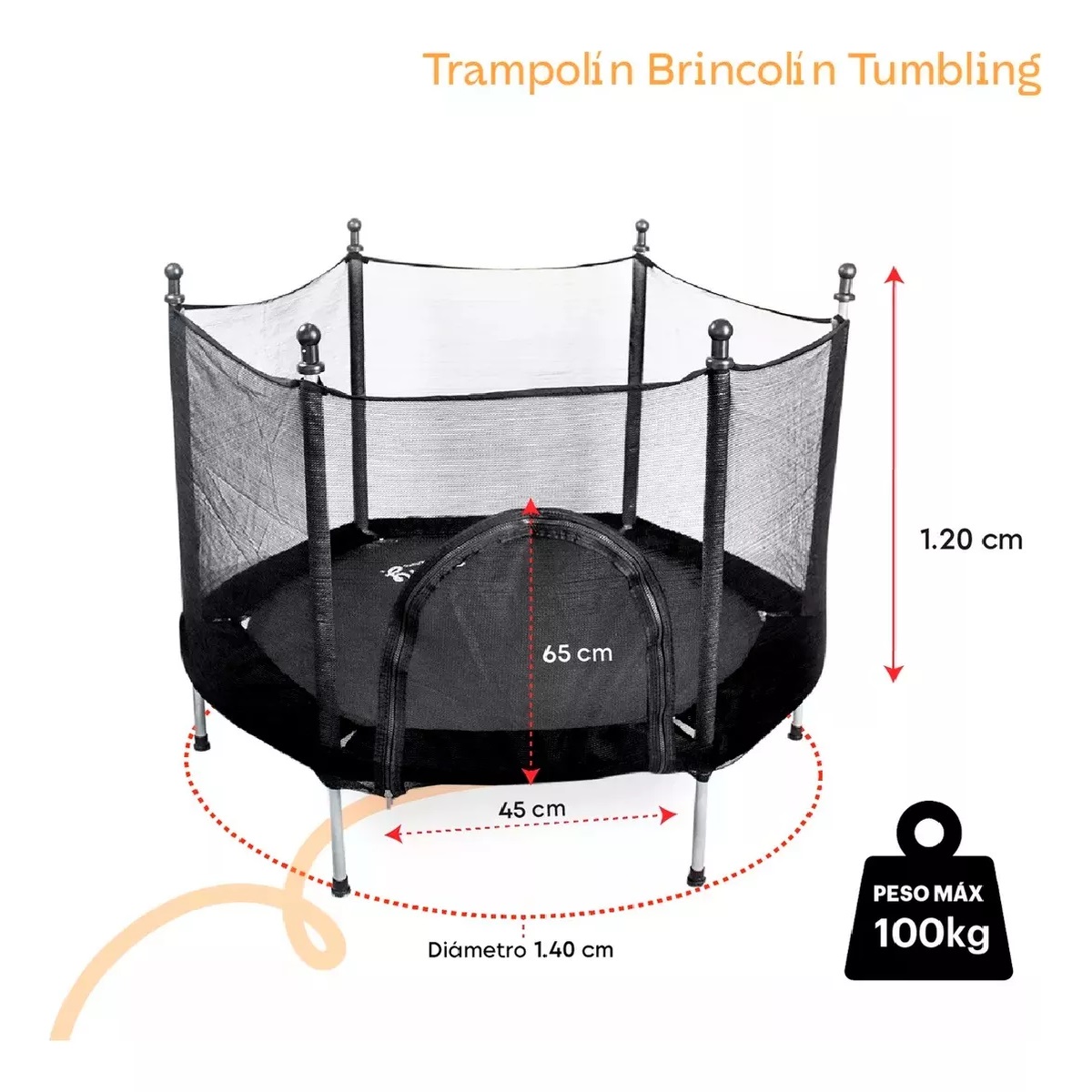 Foto 2 | Brincolín Cuory Tumbling con Red de Seguridad para Niños
