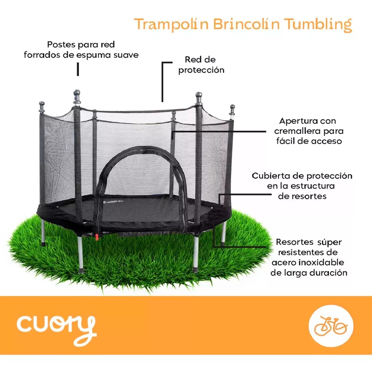 Foto 4 pulgar | Brincolín Cuory Tumbling con Red de Seguridad para Niños