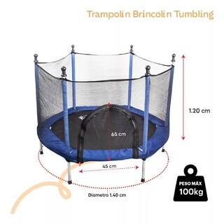 Foto 2 | Trampolín Brincolín Tumbling Niños Infantil Red De Seguridad