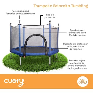 Foto 3 | Trampolín Brincolín Tumbling Niños Infantil Red De Seguridad