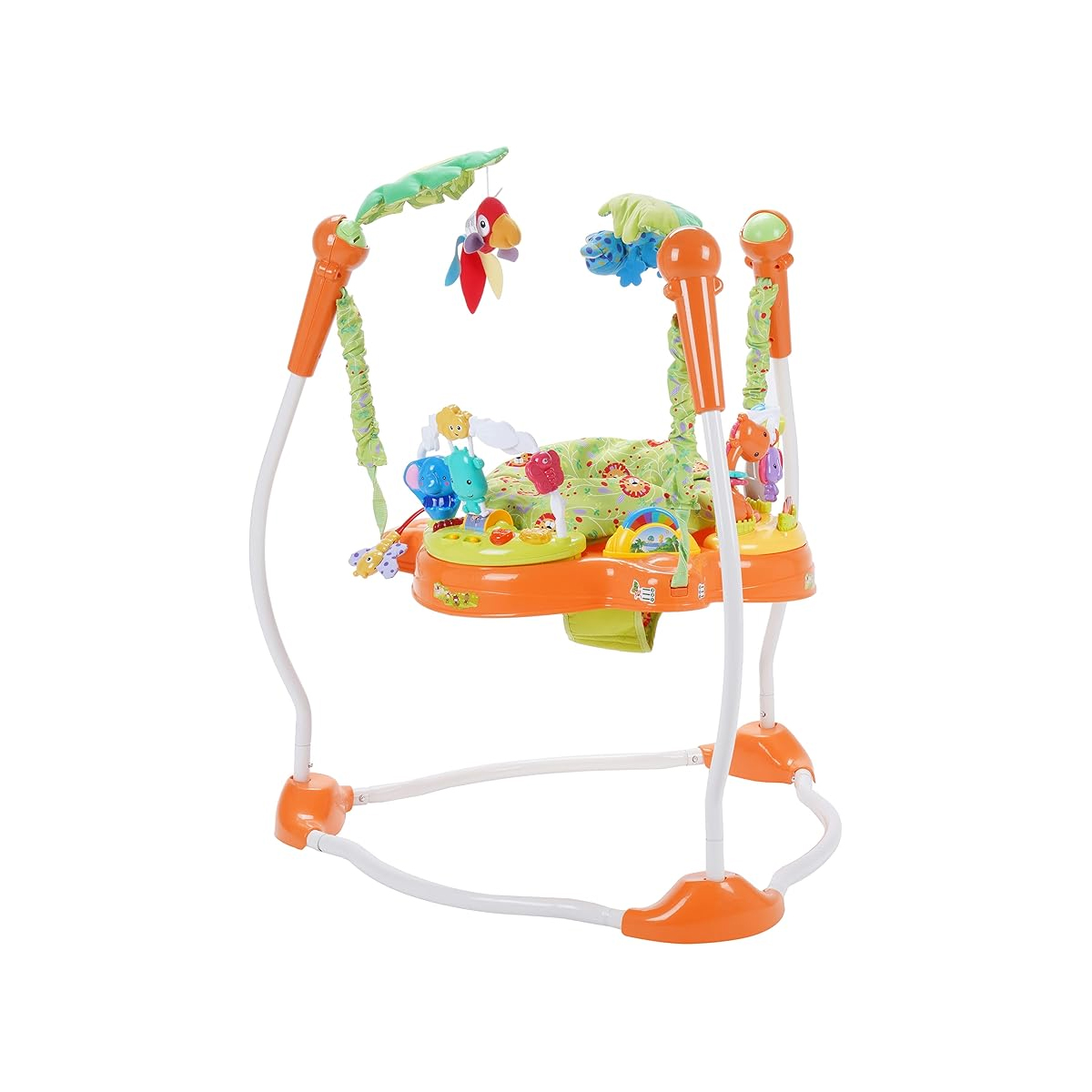 Foto 2 pulgar | Brincolín Entrenador con tubos Curvos y Asiento 360° y Juguetes Didácticos para Bebés Naranja
