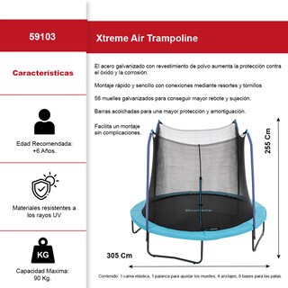 Foto 2 | Trampolín Brincolín Bestway Xtreme Air Con Red Tumbling 3.05 Mts